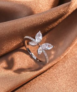 Elegant Butterfly Crystal Ring