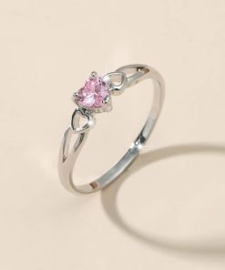 Pink Heart Gem Ring